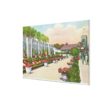 Oakes Garden Theatre Lower Terrace Stretched Canvas Print