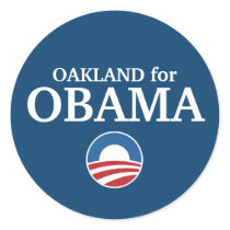 OAKLAND for Obama custom your city personalized stickers