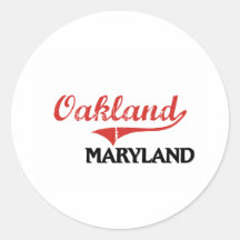 Oakland Maryland City Classic Stickers