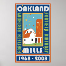 Oakland Mills 40th Birthday Commemorative Poster