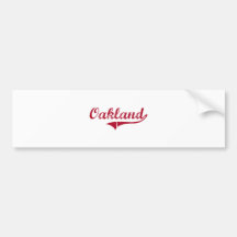 Oakland New Jersey Classic Design Bumper Stickers