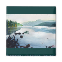 Oakridge Reservoir #2 magnets by dlmtleArt Oakridge Reservoir #2 magnets