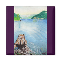 Oakridge Reservoir #4 magnets by dlmtleArt Oakridge Reservoir #4 magnets