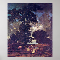 oaks at the bottom by Jules Dupre Posters
