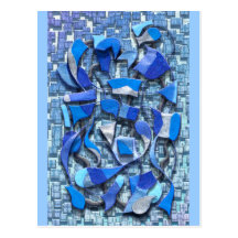 Oars and Rudders (Blue) Postcards