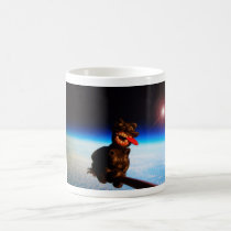 oat on a broomstick over earth5, oatTRADEMARK c... mugs