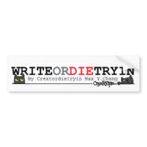OAT WRITEordie Bumper Sticker bumper stickers by OnyxandTopaz OAT WRITEordie Bumper Sticker bumper stickers