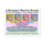 Oatmeal Cookie Martini Recipe Card Postcard
