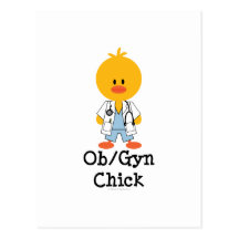 OB/GYN Chick Postcard