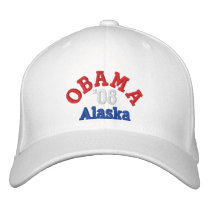 Obama '08 Alaska Hat Embroidered Baseball Cap