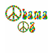Obama 08 Autism Peace Symbol Design t-shirts by naturetees Obama 08 Autism Peace Symbol Design t-shirts