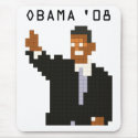Obama '08-Bit Mousepad by abeyer Obama '08-Bit Mousepad