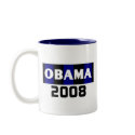 Obama 08 Blue, Black Mug by obama_08 Obama 08 Blue, Black Mug