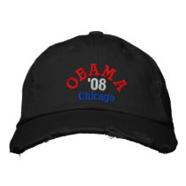 Obama '08 Chicago Hat Embroidered Hat