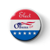 Obama 08 Elect Button