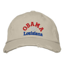 Obama '08 Louisiana Hat embroidered hats