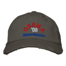 Obama '08 Massachusetts Hat embroidered hats