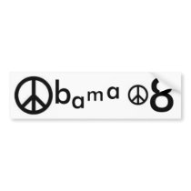Obama 08 Peace Bumper Sticker bumper stickers