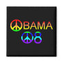 Obama 08 Peace Sign Rainbow Magnets