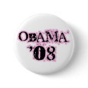 Obama 08 Pink Edge Button by obama_08 Obama 08 Pink Edge Button
