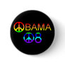Obama 08 Rainbow Peace Sign Buttons