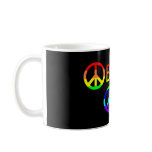 Obama 08 Rainbow Peace Sign Mugs