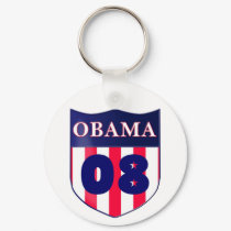 Obama "08 shield" Keychain by voteforobama Obama "08 shield" Keychain