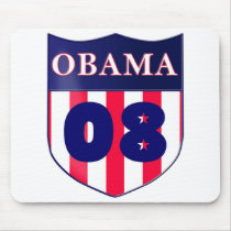 Obama "08 shield" Mousepad by voteforobama Obama "08 shield" Mousepad