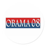 obama 08 round sticker