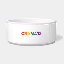 OBAMA 12 RAINBOW -.png Dog Food Bowls