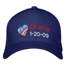 Obama, 1-20-09 embroidered hats