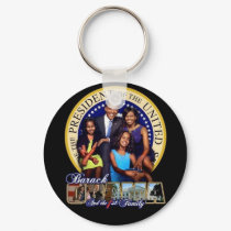 OBAMA-1ST FAMILY-Keychain