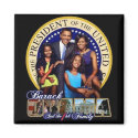 OBAMA-1ST FAMILY-Square Magnet by casedelkazazz OBAMA-1ST FAMILY-Square Magnet
