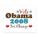 Obama 2008 For Change Poster posters by DemocraticTeesGifts Obama 2008 For Change Poster posters