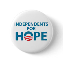 Obama 2008 - Independents for Hope Button 61029