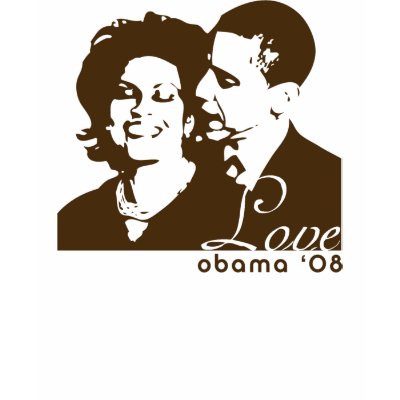 Obama 2008 - Love Brown Yellow Tee Shirts by bumblebeefly