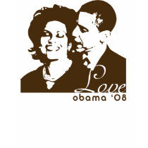 Obama 2008 - Love Brown Yellow t-shirts by bumblebeefly Obama 2008 - Love Brown Yellow t-shirts