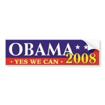 Obama 2008 - Yes we can! bumper stickers