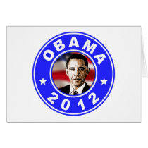 Obama 2012 - Blue Greeting Card