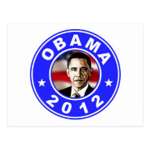 Obama 2012 - Blue Postcard