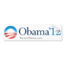 Obama 2012 bumper sticker Obama 2012 bumper sticker