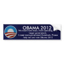 Obama 2012 bumper stickers