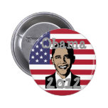 Obama 2012 Cartoon Button