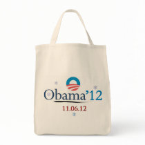 Obama 2012 Christmas Shopping Tote Canvas Bag