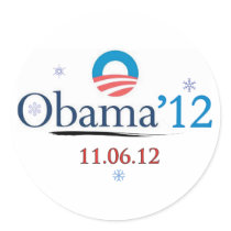 Obama 2012 Christmas Stickers