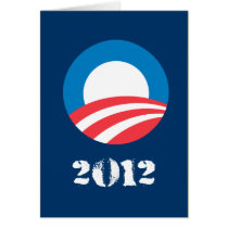 OBAMA 2012 DISTRESSED CARDS