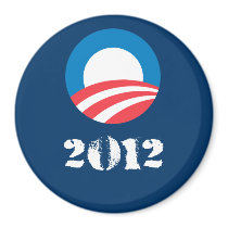 OBAMA 2012 DISTRESSED REFRIGERATOR MAGNETS