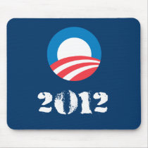 OBAMA 2012 DISTRESSED MOUSE PADS