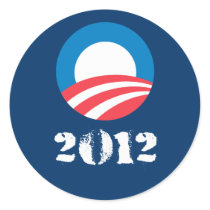 OBAMA 2012 DISTRESSED STICKERS