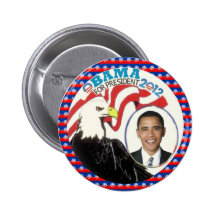 Obama 2012 Eagle Design Buttons